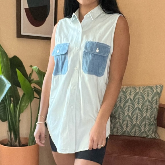 Rag & Bone Sleeveless Denim Top Size XS - Picture 3 of 6